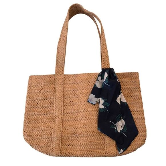 Draper James Womens Casual Straw Tote Bag - Picture 1 of 13